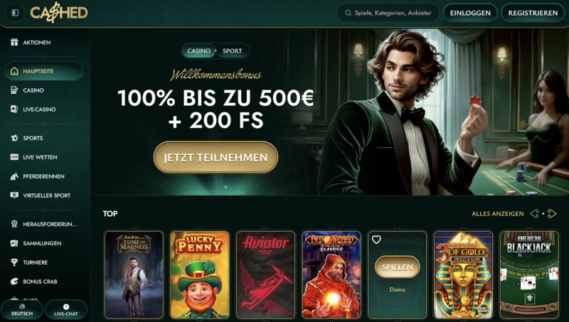 Cashed Homepage
