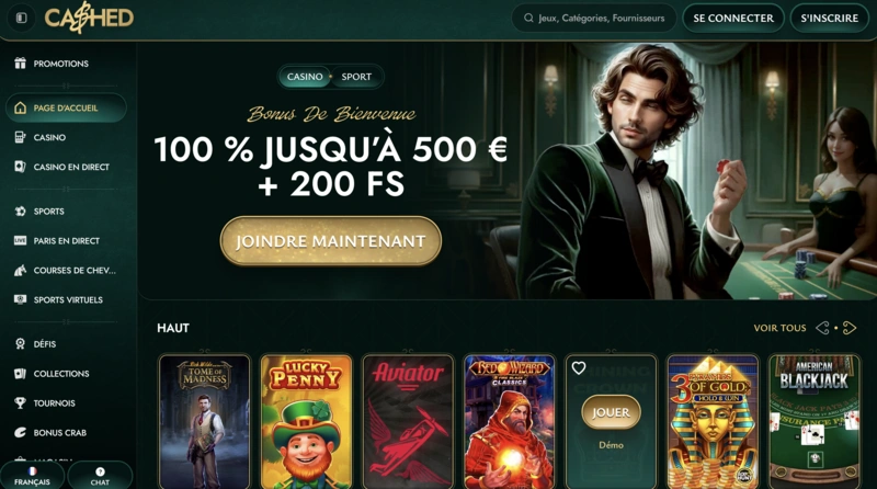 Cashed Homepage